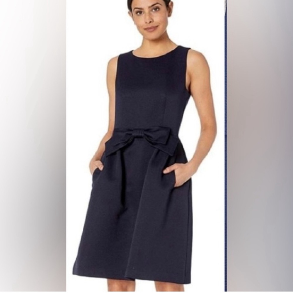 Royal Navy Blue Front Bow Dress 8 Medium